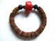 Bracelet Homme, Bracelet Pierre, Corail Rouge, Lave, Cuir, Bijou Original, Bijou Naturel, Bracelet Ethnique, Rustique, - Bracelets