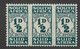 SOUTH AFRICA 1944 ½d POSTAGE DUE UNIT OF 3 SG D30 UNMOUNTED/MOUNTED MINT Cat £13 - Impuestos