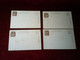 4 CARTES  POSTALE  DE CHINE POUR PARIS   AVEC TIMBRES  IMPERIALE  4 FOUR CENTS  THEME MILITAIRE - Brieven En Documenten