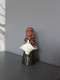 Delcampe - Old Vintage Scandinavian Sweden Studio Art Handmade Ceramic Folk Girl Figurine Figural Vase - Andere & Zonder Classificatie