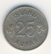 ICELAND 1954: 25 Aurar, KM 11 - Islanda