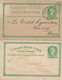 2 Cartes Entiers Postaux Vert Two Cents  Du Canada Un Qui A Voyagé Quebec Nancy 1894 ..l'autre Non Voyagé - Andere & Zonder Classificatie