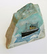 Original Painting Of The Titanic Hand Painted On A Spanish Tosca Stone Paperweight - Maritieme Decoratie