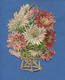 Beau Format Chromo Decoupis Panier De Fleurs Chrysanthèmes 16,5 Cm - Fleurs