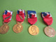 4 Médailles Du Travail/ RF/ Avec Rosettes /dont 2 Avec Palmes/Cochin/Charbonnier/1962-1976-1984-1985    MED387 - France