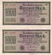 Allemagne - Reichsbanknote - Série De 5 Billets De 1000 Mark Dont Les N° Se Suivent Gd 095785 à 095789 - 1000 Mark