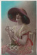 Cpa.Fantaisie.Femmes.femme Assise Grand Chapeau Marguerites Ste Marie - Frauen