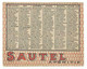 Calendrier Recto-verso Sautel Apéritif ( Mazan ), 1949 - Formato Piccolo : 1941-60