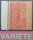 R1118/27 - TYPE SEMEUSE FOND LIGNE - N°129f NEUF** BdF VARIETE ➤➤➤ Impression RECTO VERSO Partielle - Cote (2020) : 96 € - Unused Stamps
