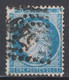 BELLE VARIETE Sur N°60 A2 8eme ETAT CASE 146 De "LA GRANDE CASSURE " TIMBRE CERES 25c BLEU OBLITERE GC - 1871-1875 Ceres