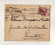 Cx15 79) Portugal D. Manuel II 25 Reis Carimbo REPUBLICA > Helena Ferrão Castelo Branco 1911 - Lettres & Documents