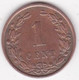 Pays-Bas, 1 Cent 1901, WILHELMINA I. Bronze. KM# 130 - 1 Centavos