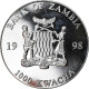 Monnaie, Zambie, 1000 Kwacha, 1998, British Royal Mint, SPL, Silver Plated - Zambia