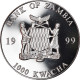 Monnaie, Zambie, 1000 Kwacha, 1999, British Royal Mint, SPL, Silver Plated - Zambia