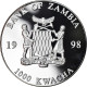 Monnaie, Zambie, 1000 Kwacha, 1998, British Royal Mint, SPL, Silver Plated - Zambie