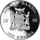 Monnaie, Zambie, 1000 Kwacha, 1998, British Royal Mint, SPL, Silver Plated - Sambia