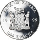 Monnaie, Zambie, 1000 Kwacha, 1999, British Royal Mint, SPL, Silver Plated - Zambia