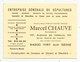 Carte De Visite , Entreprise Générale De Sépultures ,M. Chauve ,Ivry Sur Seine , Verso Plan Cimetières Parisiens D'Ivry - Visitekaartjes