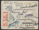 1932 TURKEY TURQUIE - REGISTERED Cover GALATA To FRANCE - 15 Gr Yv.704  REDIRECTED NUMEROUS TIMES - INCONNU - - Briefe U. Dokumente