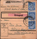 ! 1943 Baden Bei Wien Nach Dölzig, Paketkarte, Deutsches Reich, 3. Reich - Cartas & Documentos