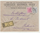 Gebrüder Brünner Company Letter Cover Registered Posted 1898 Wien To Pakrac B201001 - Cartas & Documentos