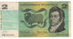 AUSTRALIA  $ 2  P38a   Commonwealth Of Australia   1st Signature   ( John McArthur, Sheep - William Farrer, Wheat ) - 1966-72 Reserve Bank Of Australia