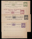 1895 FIJI 4 X  POSTAL STATIONERY CARDS + 2 REPLY CARDS - QV ½d(2) 1½d(2). - UNUSED - Fidschi-Inseln (...-1970)