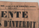 Vente De Biens D'interdit Saint Martin De Bavel Ceyzérieu Talissieu Cusieu Béon 1878 Dubié  Virignin Notaires Belley - Plakate