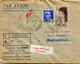 FRANCE LETTRE RECOMMANDEE PAR AVION AVEC CACHET "REPRISE DU SERVICE POSTAL AERIEN" DEPART PORNICHET 1-1-46 POUR LA...... - 1927-1959 Briefe & Dokumente