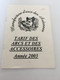 P3 - Manufacture D'Arcs Des Ardennes - Tarif Des Arcs Et Des Accessoires - 2003 - Bogenschiessen