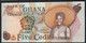 GHANA  P15e. 5 CEDIS 4.1.1977 #Z/1  Signature 7  UNC. - Ghana