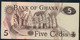 GHANA  P15e. 5 CEDIS 4.1.1977 #Z/1  Signature 7  UNC. - Ghana