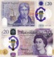 ENGLAND, 20 POUNDS, 2020 P-NEW, NEW DESIGN, POLYMER, Q. Elizabeth II, UNC - 20 Pounds