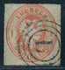 Dreiringstempel "L" Auf 1 Schilling Rötlichorange - Lübeck Nr. 9 A - Geprüft Brettl BPP - Lübeck