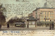 Bruxelles Porte De Louvain  Brasserie Saint Michel Tram Couleur 1903 - Brüssel (Stadt)