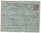 SEMEUSE 40C VIOLET LETTRE PERFORE ME* LETTRE COVER ABEILLE D'OR CARCASSONNE 1928 - Andere & Zonder Classificatie