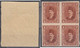 1922 EGYPT 5Mills King Fuad Harrison Essay Block Of 4 Imperf  Watermarked And Gammed Paper MNH - Unused Stamps