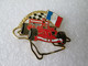 PIN'S FORMULE 1 FERRARI  GRAND PRIX DE FRANCE   MAGNY COURS  2004 M SCHUMACHER 40X35mm - Ferrari