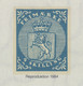 Norway First Stamp 1855 Reproduction UPU Congress Salon 1984 GERMANY Hamburg Philatelist Commemorative Sheet Block - Ongebruikt