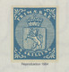 Norway First Stamp 1855 Reproduction UPU Congress Salon 1984 GERMANY Hamburg Philatelist Commemorative Sheet Block - Neufs