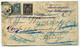 RC 18584 FRANCE SAGE SUR LETTRE DE PARIS AVEC DE NOMBREUSES RÉEXPÉDITIONS A LA RECHERCHE DU DESTINATAIRE - 1877-1920: Semi-Moderne