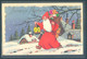 Pere Noel Santa Claus Christmas Carte Relief Petit Système - Santa Claus