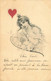 ILLUSTRATEUR   FEMME Carte A Jouer COEUR     (début 1900) - Autres & Non Classés