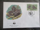 FDC WWF - RWANDA  4 PCS - 1980-1989