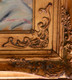 Dipinto Ad Olio Su Tavola Volto Di Donna Di Giuseppe La Peruta 40 X 30 Cm (G41) Cornice In Legno Dorata A Foglia 54 X 64 - Olii