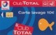 # Carte A Puce Portemonnaie Lavage Total - Poisson - Carte De Lavage 10 Euros - Tres Bon Etat - - Car Wash Cards