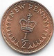 Great Britain 1/2 Penny 1971  Km 914  Unc/ms63 Catalog Val Ngc 2$ - 1/2 Penny & 1/2 New Penny