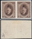 1922 Egypt King Fouad Pair 3Mills Essays IMPERF Violet Brown Watermarked Paper S.G 113 MLH - Neufs