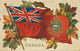 Canada Embossed Coat Of Arms Flag Marmotte To Guanabacoa Cuba Ayala  Tuck - Other & Unclassified