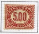 Italie - Italy - Italien Service 1875 Y&T N°S7 - Michel N°D7 * - Chiffre 5,00 - Servizi